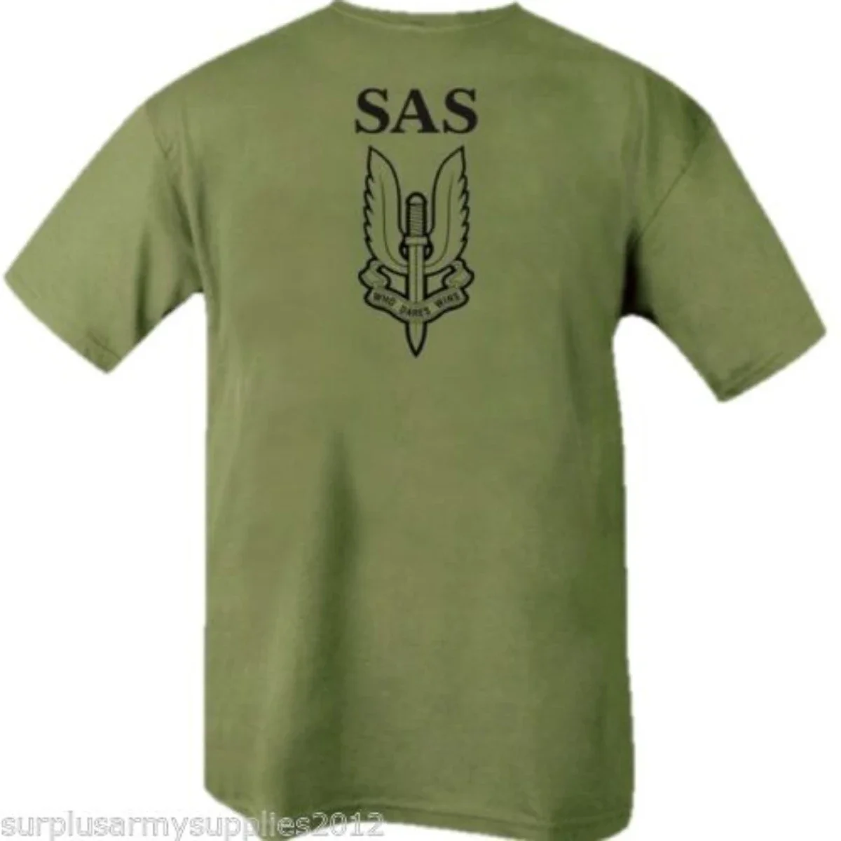 Summer Cotton Short Sleeve O-Neck Mens T Shirt New S-5xl Who Dares Wins. British Army SAS Special Air Service Emblem T-Shirt.