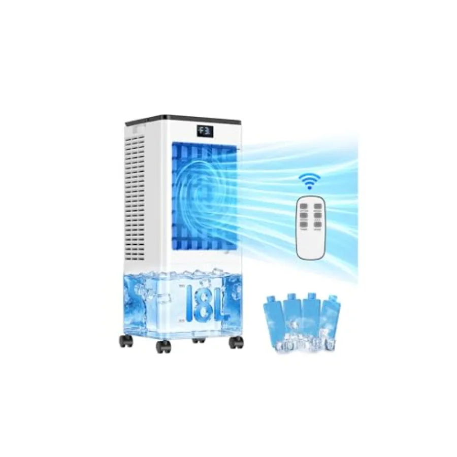 

Portable AC for bedroom office use, plastic white unit with energy-efficient 60W cooling, 3 speeds, 4 modes, 12H timer, 120 osc