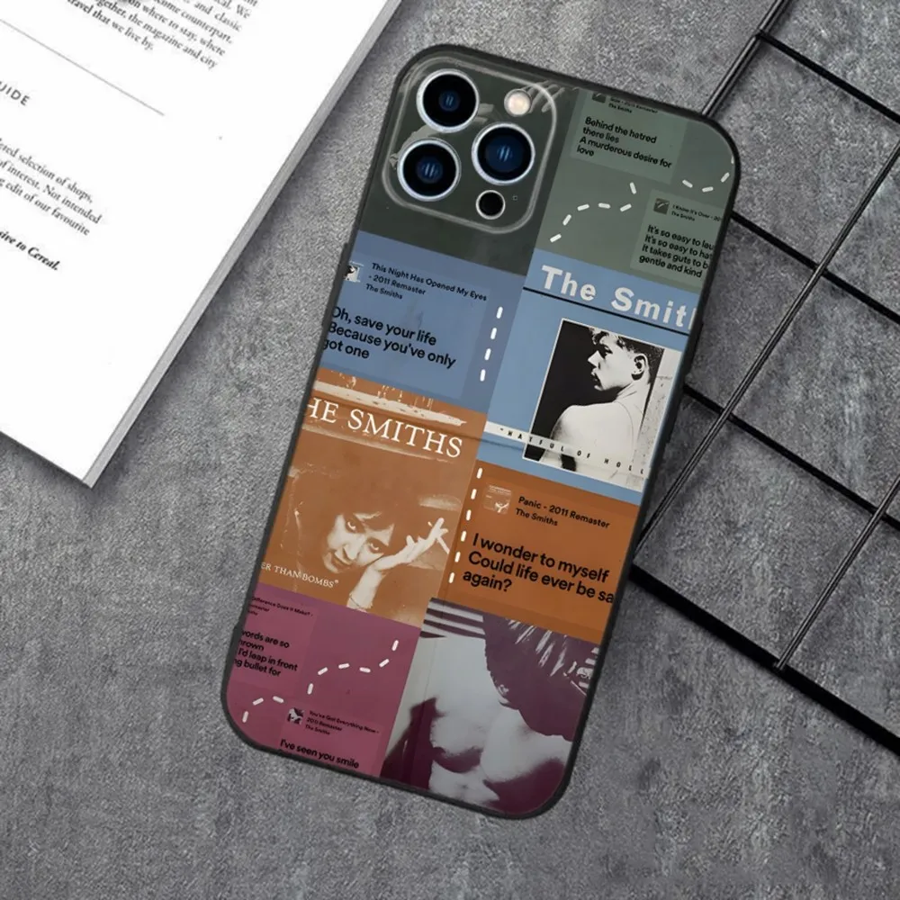 Custodia per telefono The Smiths Band per Apple iPhone 15,14,13,12,11, XS, XR, X,8,7, Pro, Max, Plus, mini Cover nera in silicone