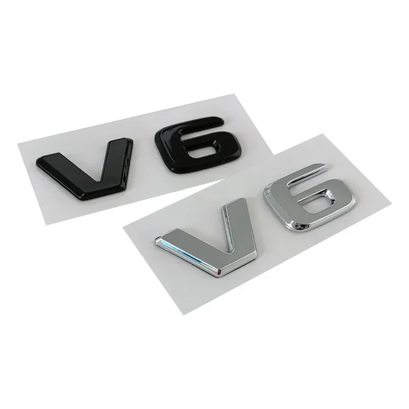 3D Letters Car Fender Emblema, Emblema Adesivos, Decalques para Mercedes Benz W204, C280, ML, SLK 320, Viano, Vito, Acessórios V6, ABS