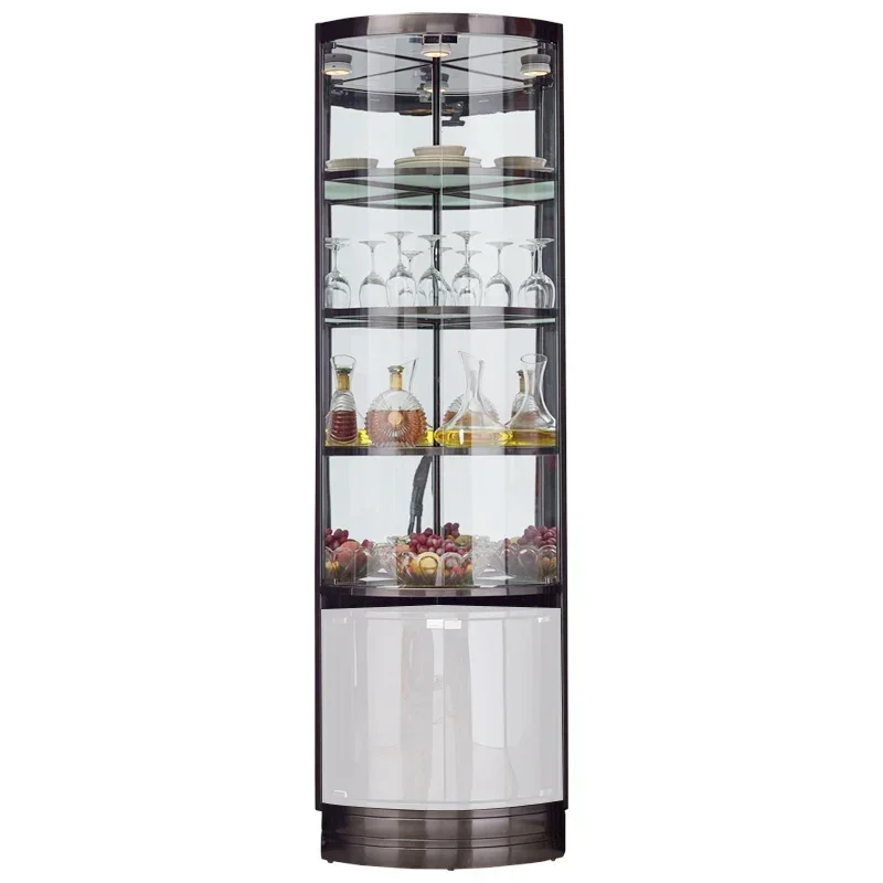 Modern light luxury corner dining room side cabinet living room fan corner