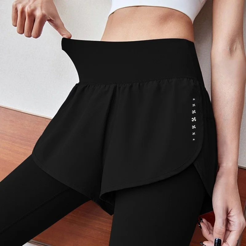 Yoga Pants Brown Women Colored Quality Slacks High Chic Aesthetic Rock Pantalon Femme Squares Black White Green Skintight Tummy