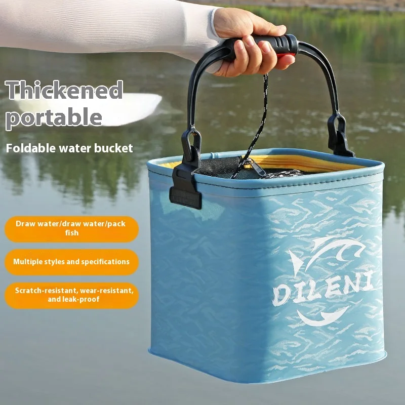 

Bucket Multifunctional Foldable Fish Bucket Luya Fishing Protection Portable Wear-resistant Portable Wash