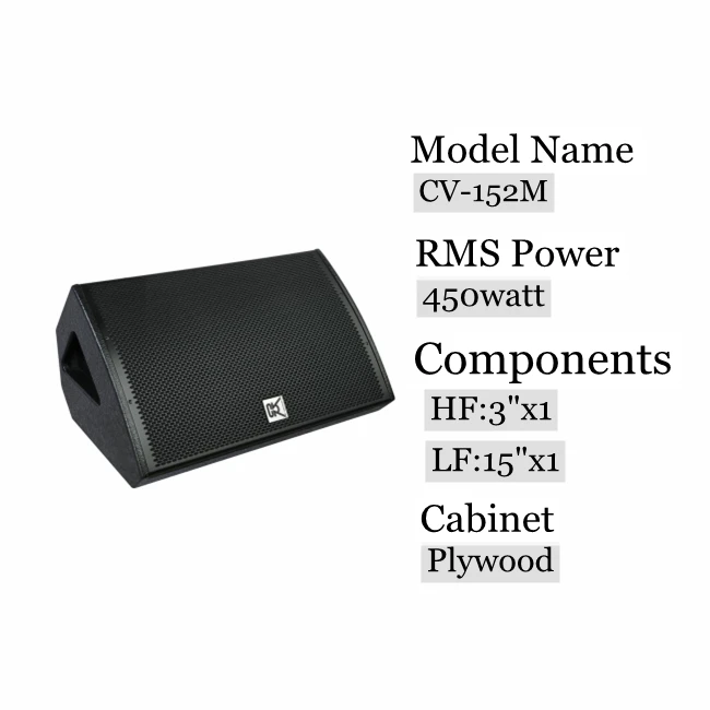 Active 15 Inch Stage Monitor Professional Speaker Outdoor Audio System