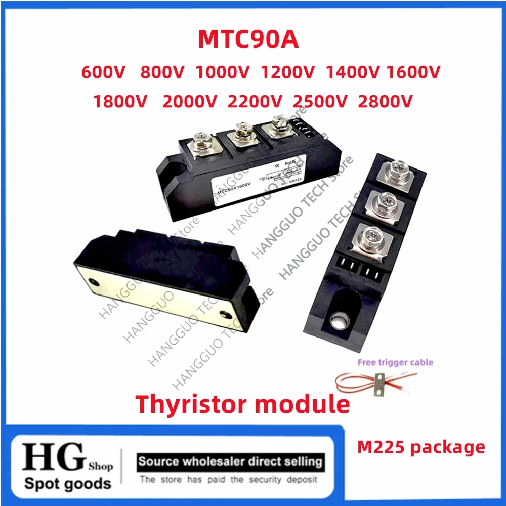 

MTC90A1600V thyristor module MTC90-16 90Amp 600V 800V 1000V 1200V 1400V 1800V 2000V 2800V High-power thyristor
