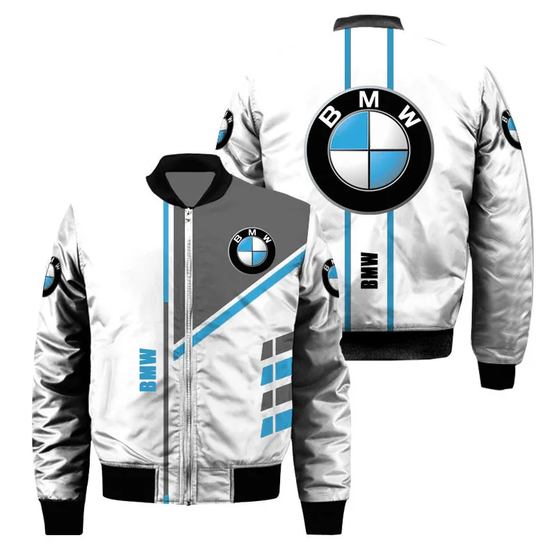 2025 New Thickened BMW Logo Jacket Full Zip Super Handsome Racing Wear BMW Leisure Outdoor Oversized Coat Men's Winter Jacket