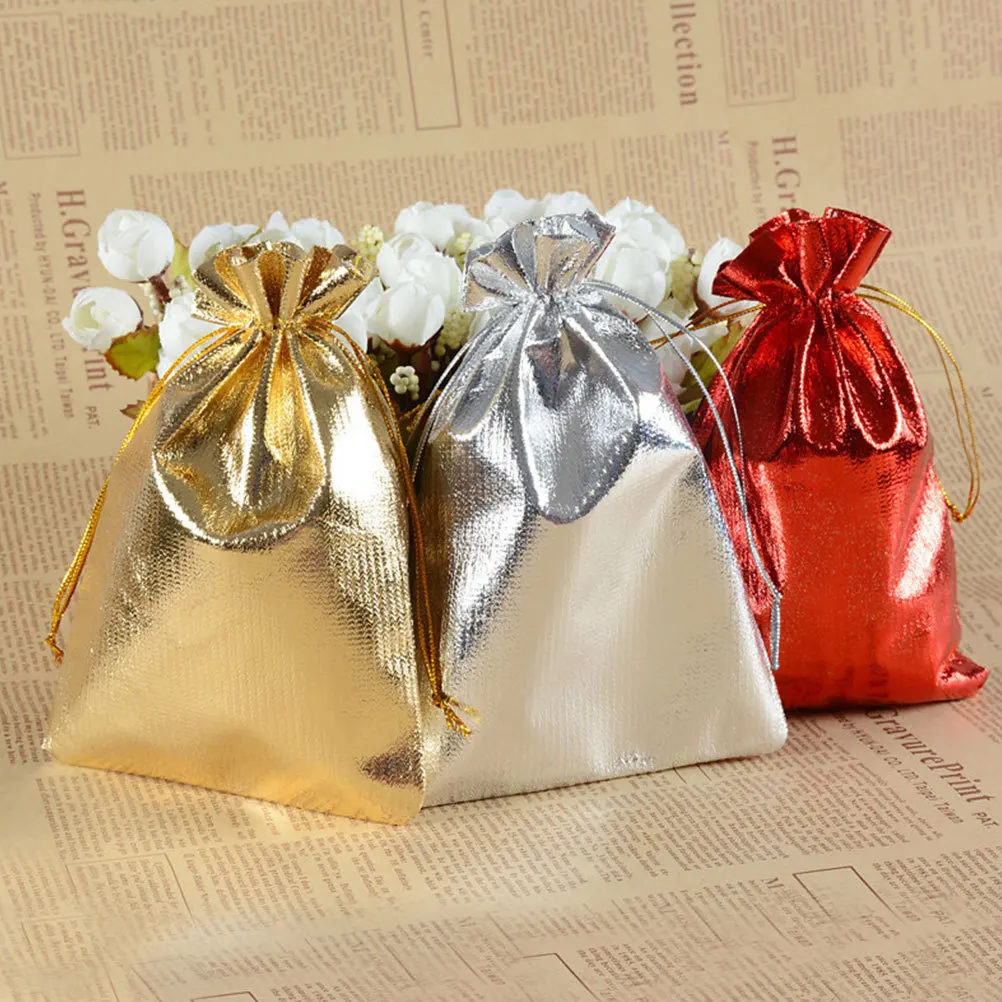 

24Pcs Reusable Drawstring Pouches Small Gift Bags for Women Girls Jewelry Coin Makeup Storage Wedding Birthday Christmas Silver