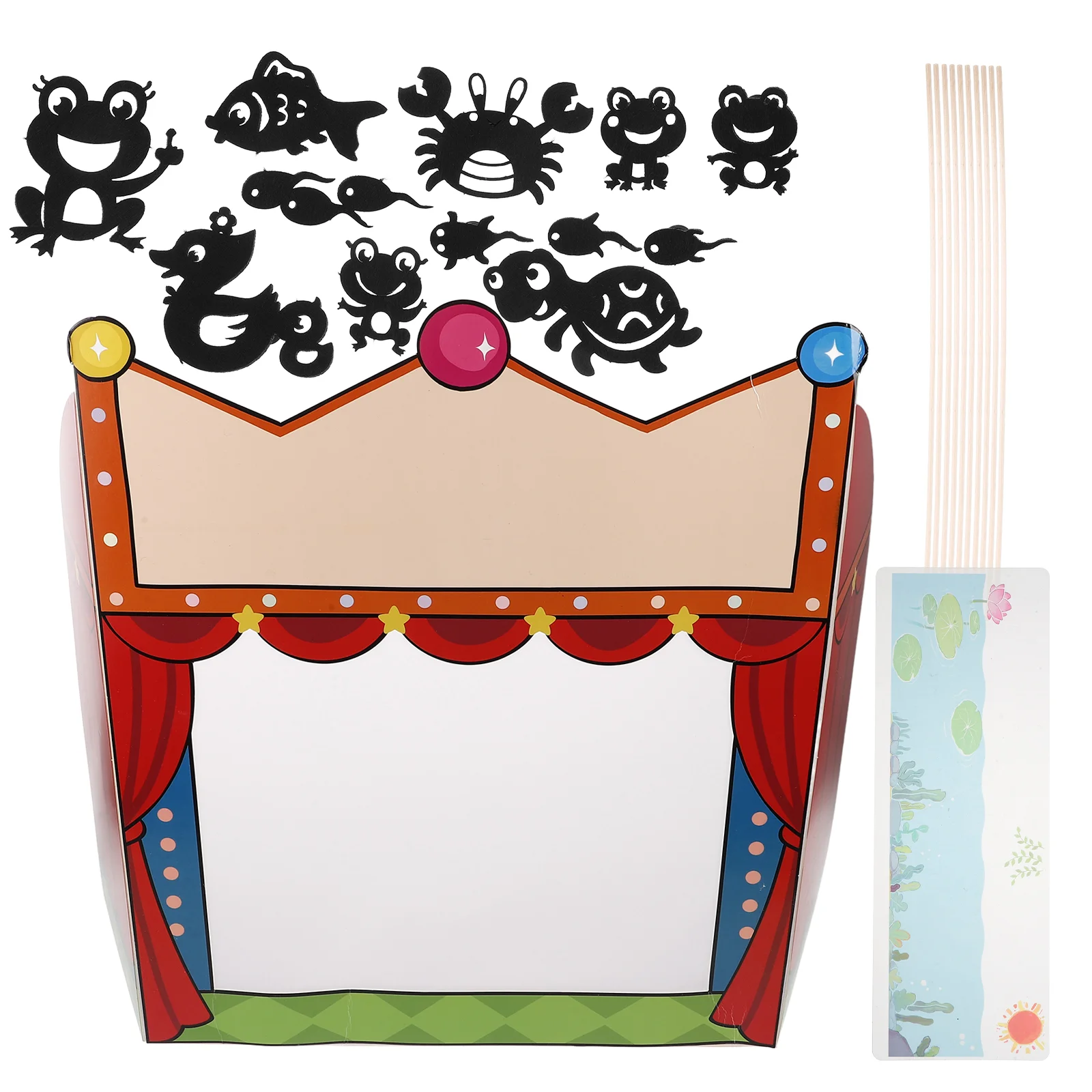 

1 Set Kids Puppet Theater With Shadow Puppet Accessories Portable Puppet Stage Shadow Puppet Craft Storytelling Props For Puppet