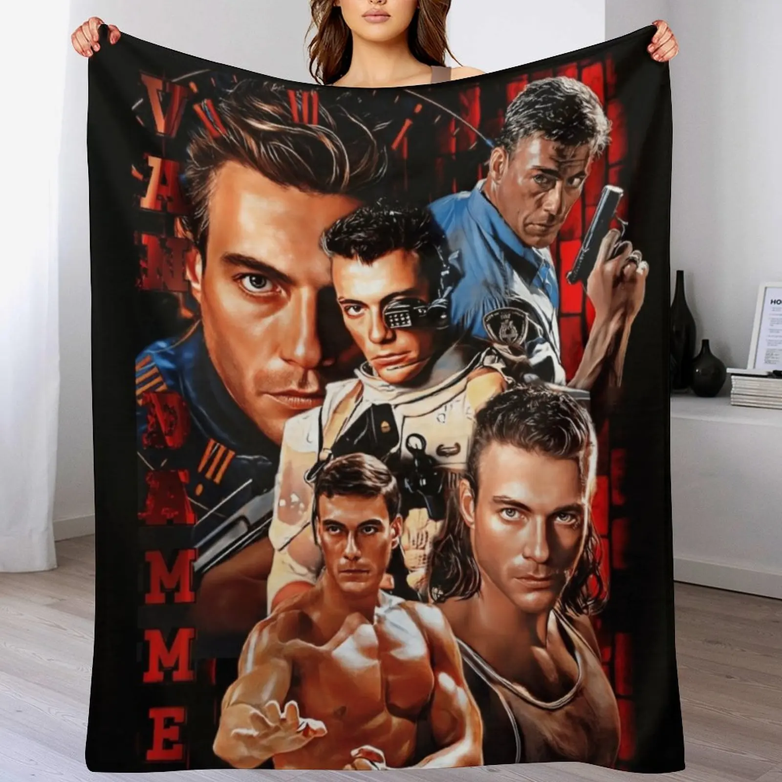 

Jean Claude Van Damme Throw Blanket Giant Sofa Camping christmas decoration Blankets