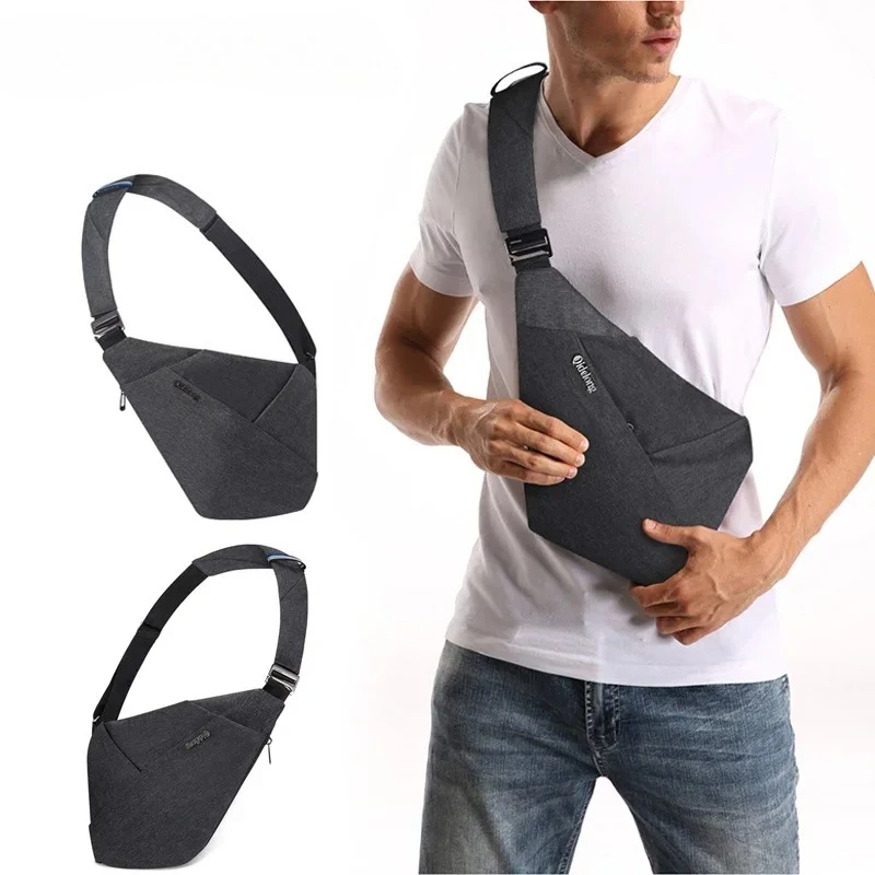 

Shoulder Bags for Men Thinlight Body Pocket Men's Crossbody bag Multi-pocket Pouch Anti Theft Security Male Holster Bag