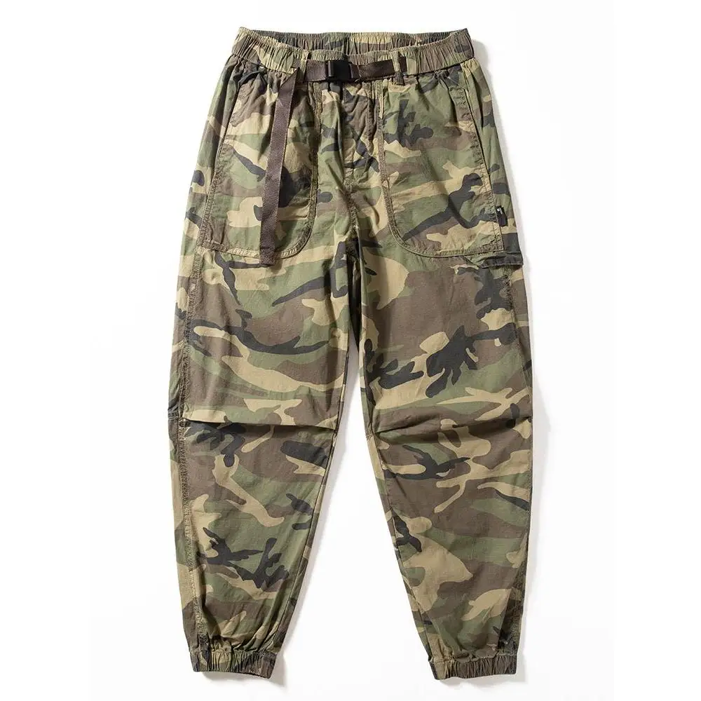 

Retro Japanese Camouflage Pants Loose Fit Casual Trousers for Men And Women Spring Autumn Cotton Workwear Trousers