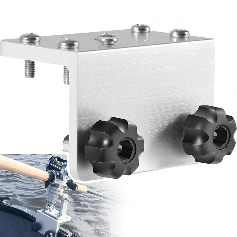 90° Boat Gunnel Track System Bracket Universal, for Mounting Rod Holders/Downriggers/Bimini Top/Lights, for Versatrack System