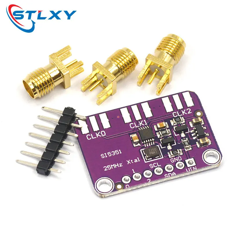 5Pcs DC 3V-5V 5351 Si5351A Si5351 I2C Clock Generator Breakout Board Module Signal Generator Clock 8KHz-160MHz