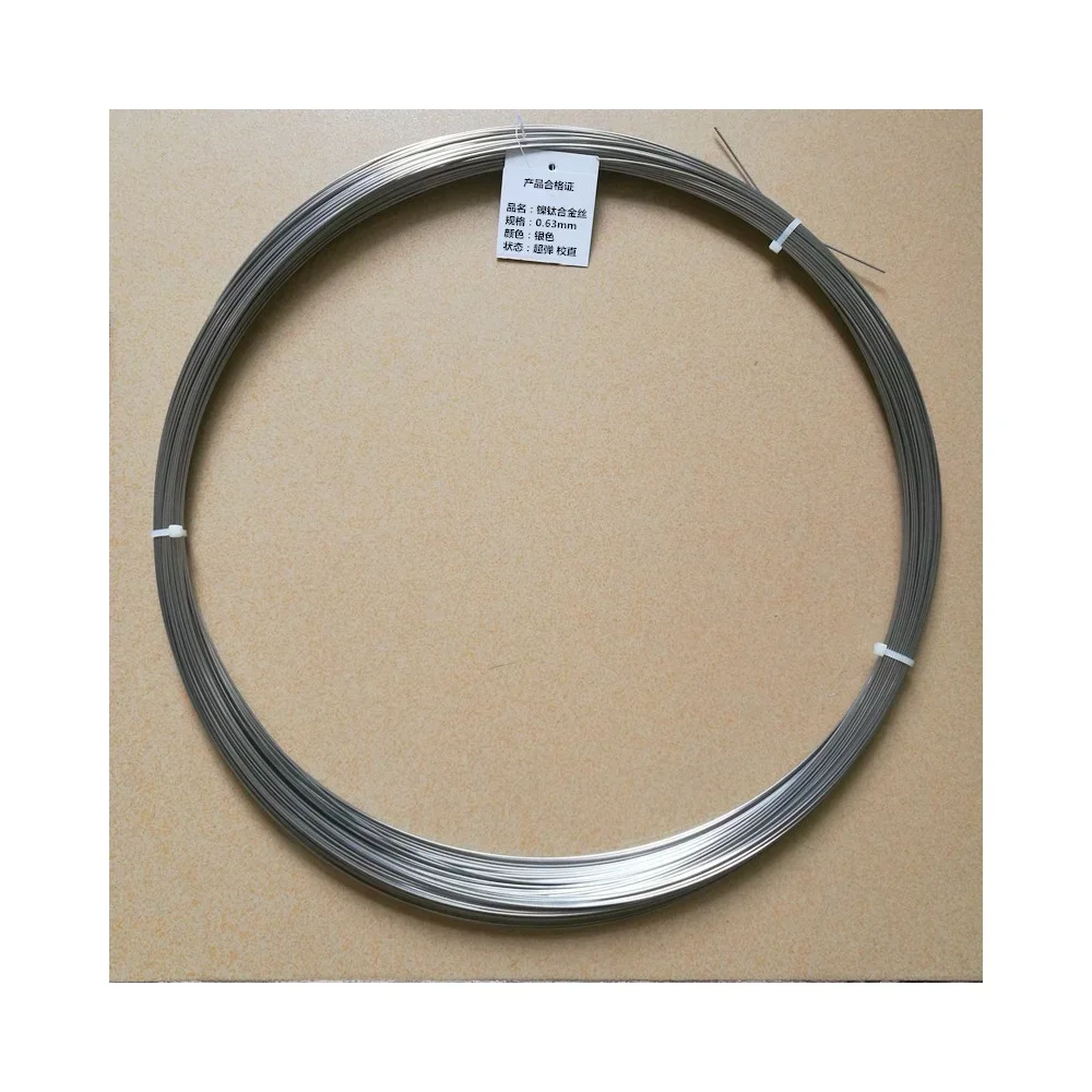 Super Elastic Nitinol Alloy White Color Nickel-titanium Straight Wire Hyperelastic Filament