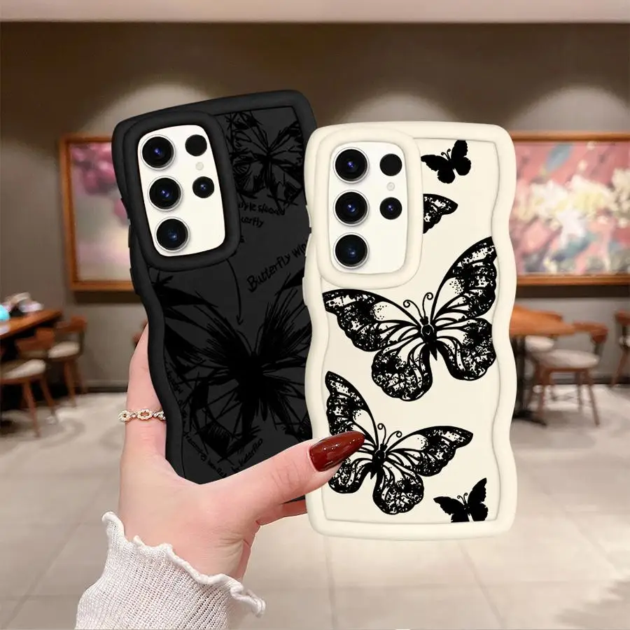 حافظة لهاتف سامسونج جالاكسي S24 + S25 + S23 Plus S20 FE S21 S24 S25 S22 Ultra Butterfly #1