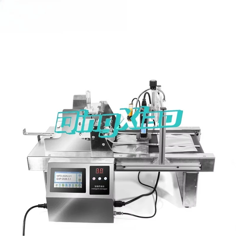 12.7mm Print Height Inkjet Printer Multi Language System For Plastic Bags Carton Box High Efficiency Coding Small Desktop Feeder