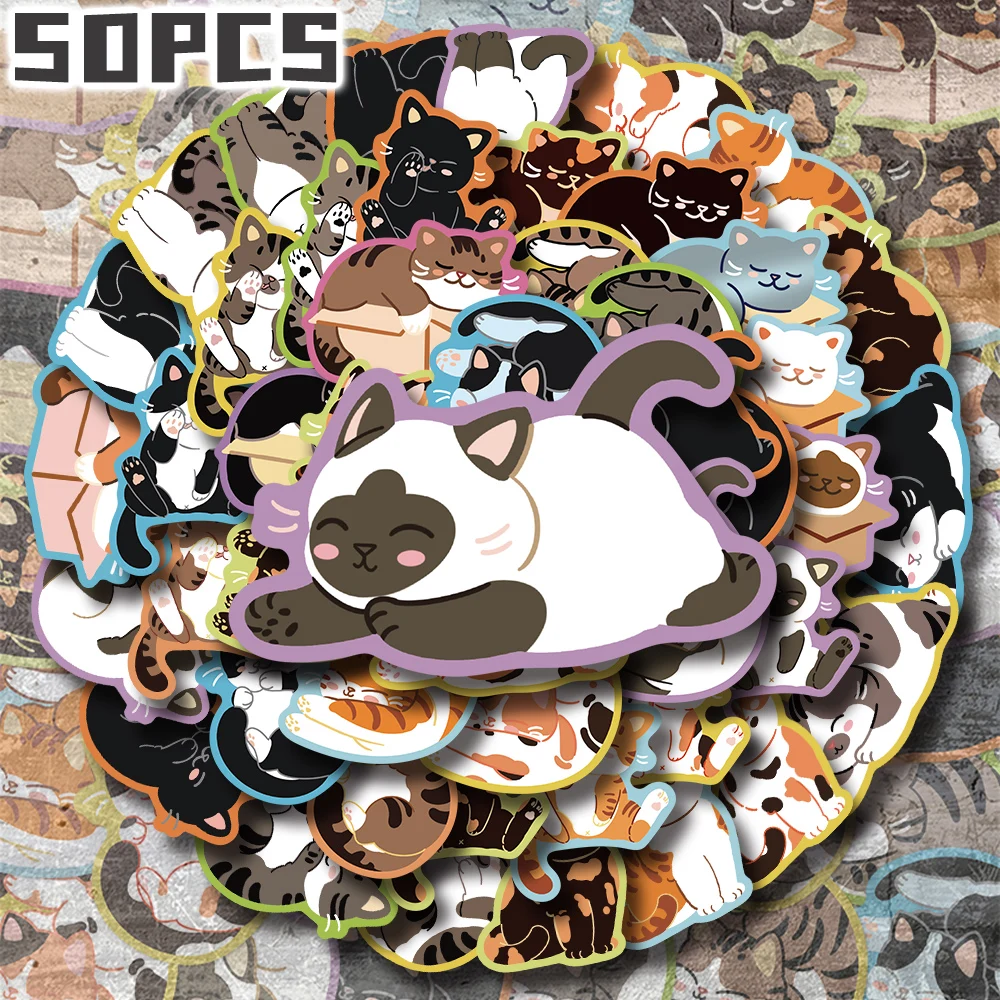 

50 шт., наклейки на тематику милых домашних животных и кошек, нежный подарок на праздник, декор для вечеринки, назад в школу, награда на класс, подарок на день рождения