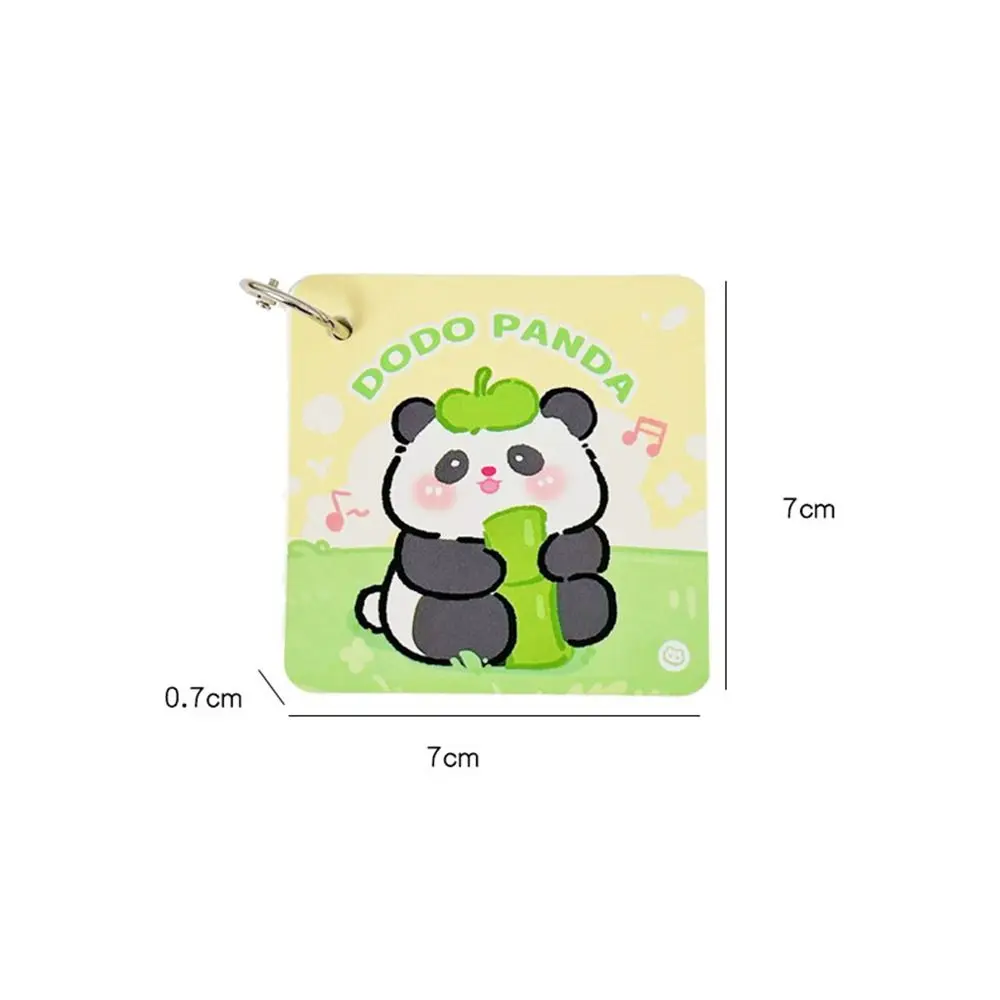 50 folhas de papelaria dos desenhos animados panda caderno adorável mini panda bloco de notas destacável simples panda anel inglês palavra livro escritório