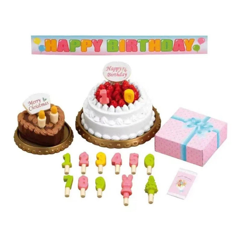 Sylvanian Families Oryginalne Ternuas Ternurines Czekoladowe ciasto i krem ​​Dwuwarstwowe ciasto Zabawki dla dziewczynek Autentyczna zabawka kuchenna