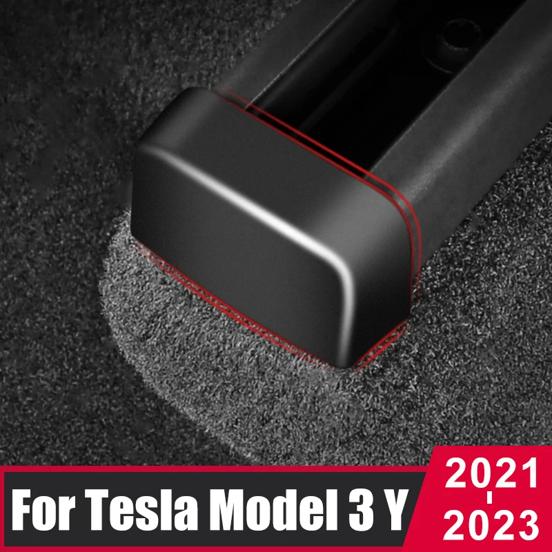 

For Tesla Model 3 Model Y 2021 2022 2023 2024 Rear Seat Slide Rail Soft Rubber Plug Car Anti-kick Corner Protection Accessories