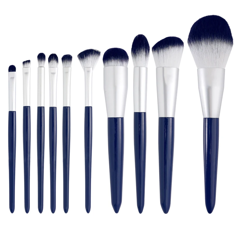 CALIYI 10PCS Makeup Brushes Set Kit Natural Brush Foundation Powder Blush Concealer Eye Shadow Make Up Cosmetic Beauty Tools