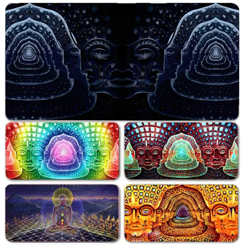 Artist Visionary Alex Grey Mouse Pad Large Gaming Mousepad with Thick Stitched Edge Non-Slip Desk Mat