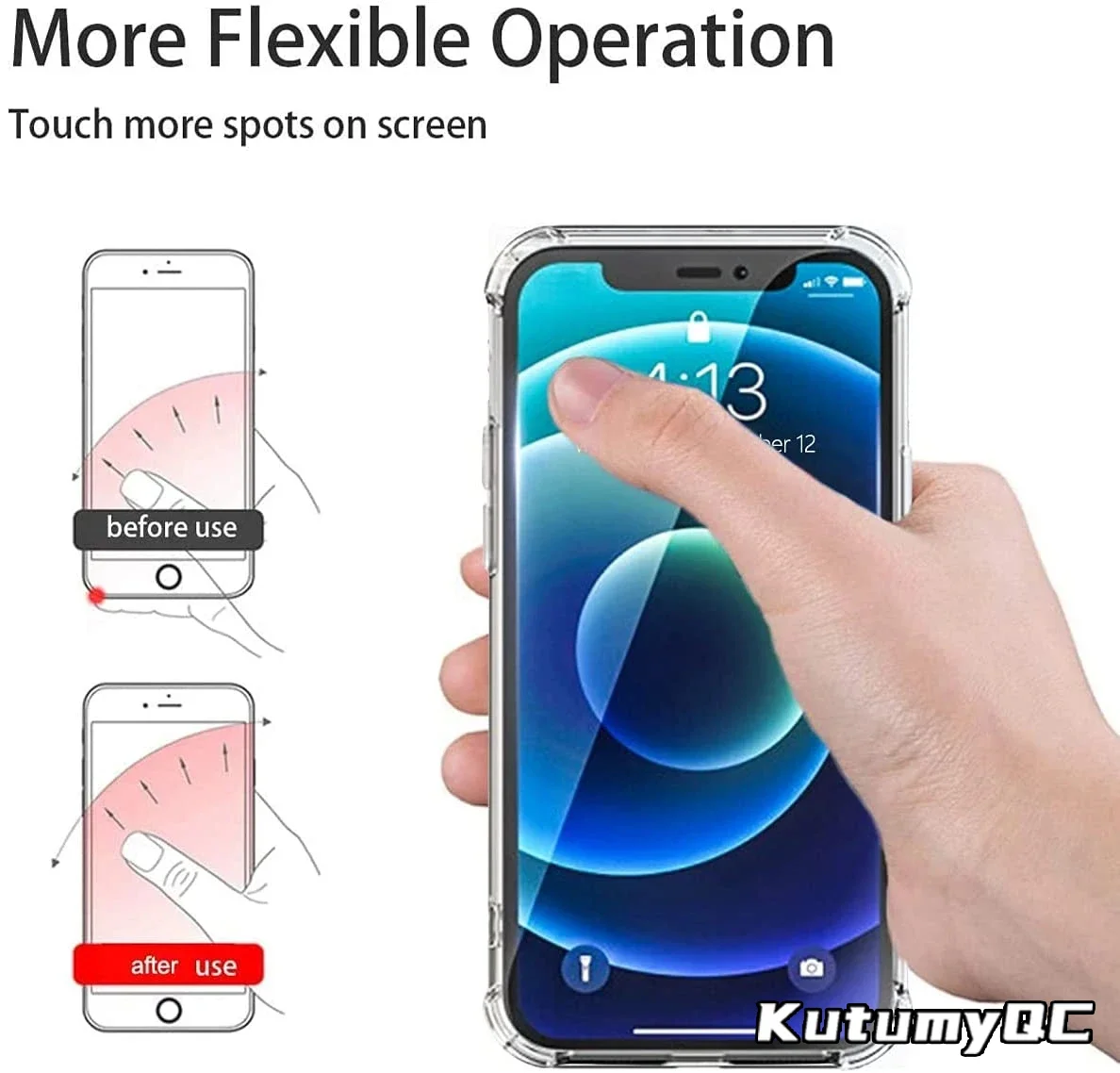 Widoczny telefon komórkowy uchwyt na telefon stojak 360 ° stopni obrót wyczyść uchwyt na palce kompatybilny iphone lub etui na telefon