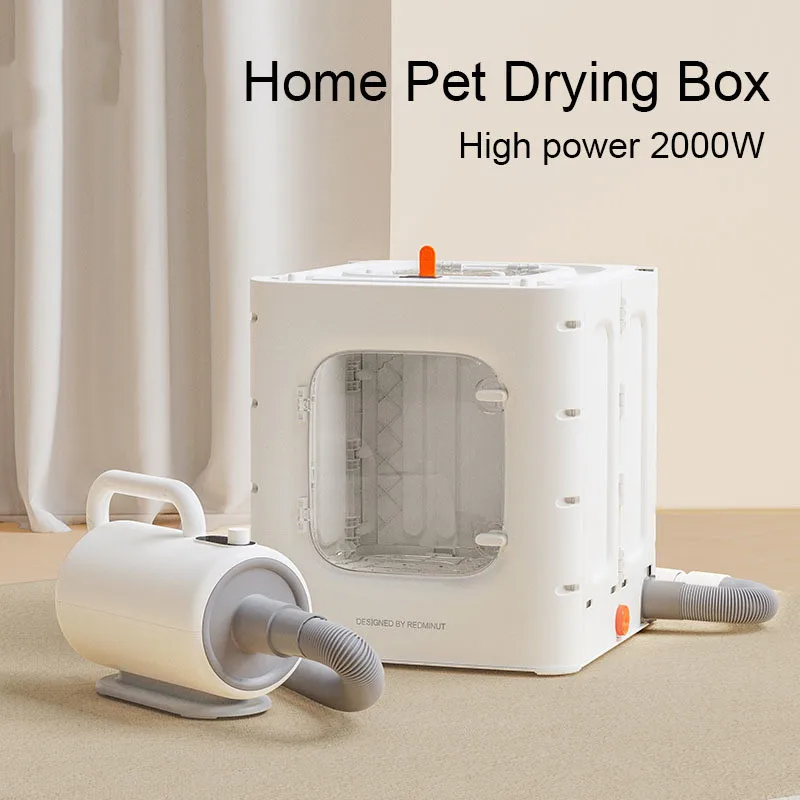 Home 2000W Fast Pet Drying Box Cat Dog Grooming Force Dryer Folding Adjustable Drying Blow-dryer Suit Small Medium Below 12.5kg