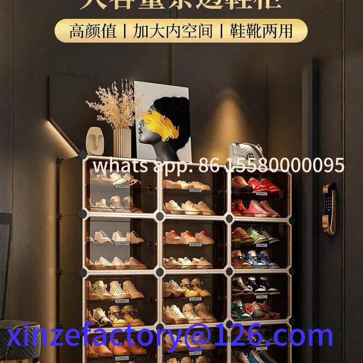 

Customizable storage indoor multi-layer transparent simple shoe rack