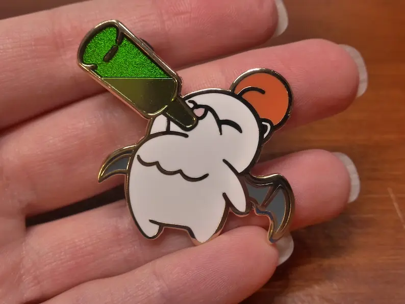 Final Fantasy XIV Drunk Moogle  Enamel Pin