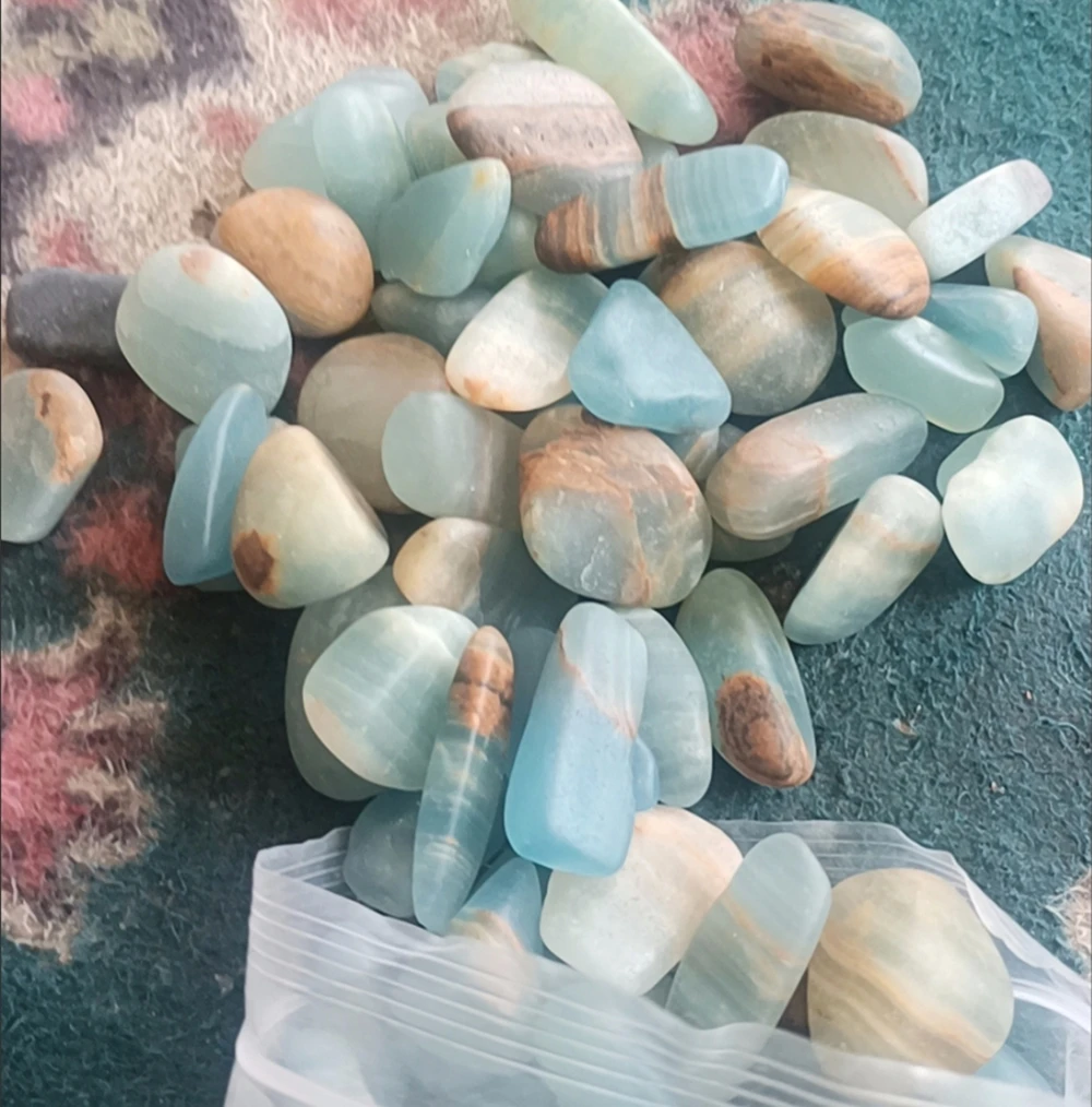 50g Natural Rare Blue Calcite Raw Lux Crystal Stone Mineral Specimens Home Decoration Stone Healing Gemstone Aquarium Stone