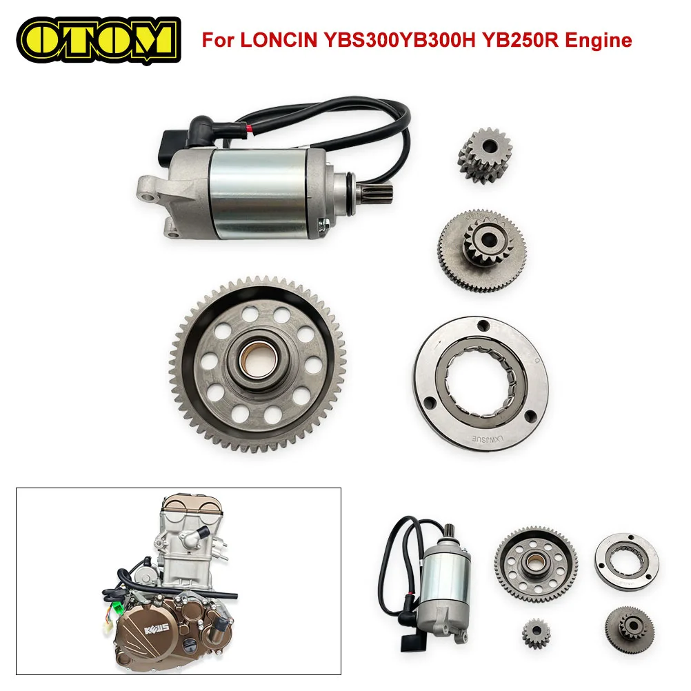 Para motocicleta LONCIN, engranaje de arranque, embrague de engranaje de reducción, rodamiento unidireccional, Motor de arranque YBS300 YB300H YB250R, piezas de Motor