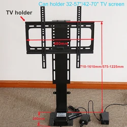 32-75 cali uchwyt elektryczny stół podnośny TV System automatyki z monitorem uchwyty montażowe stół podnoszący 575-1225mm/710-1610mm