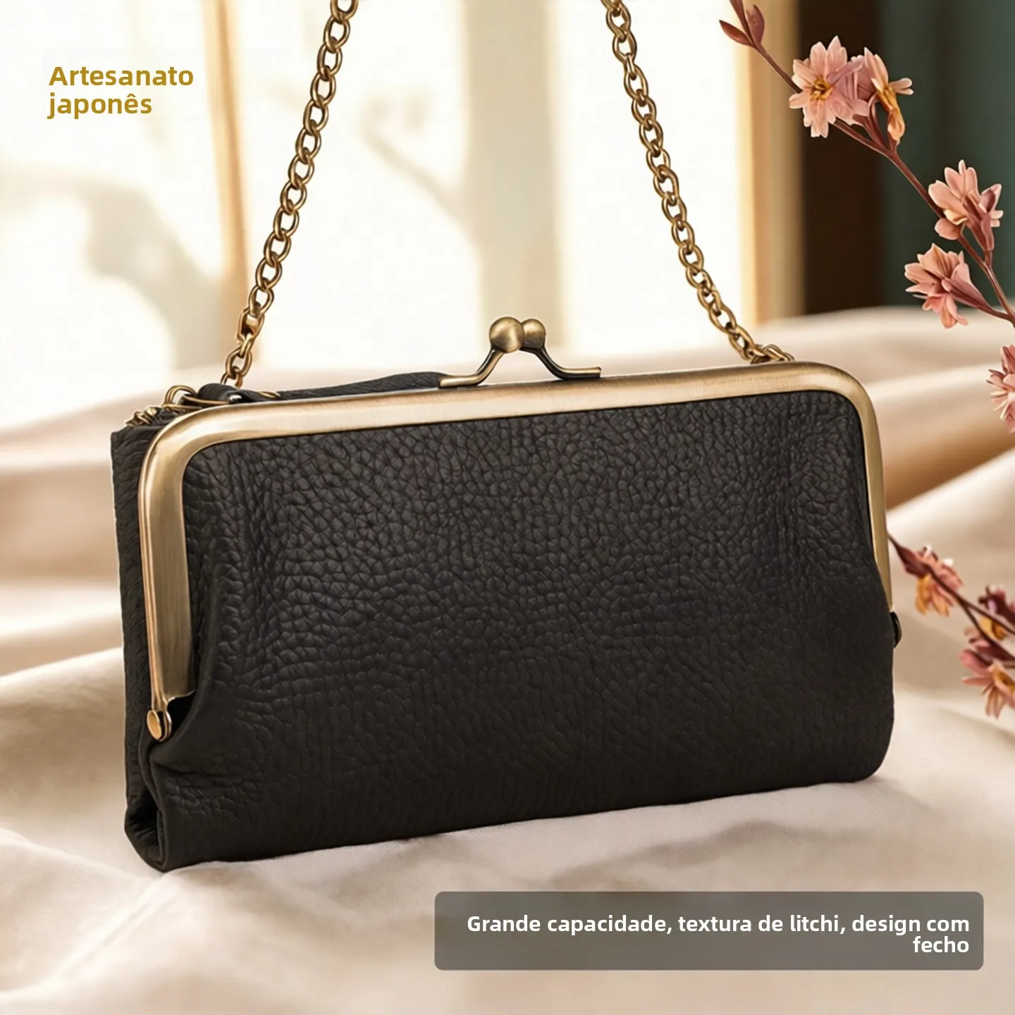 new-multi-functional-long-wallet-ladies-genuine-leather-litchi-pattern-handbag-fashion-lock-buckle-bag-large-capacity