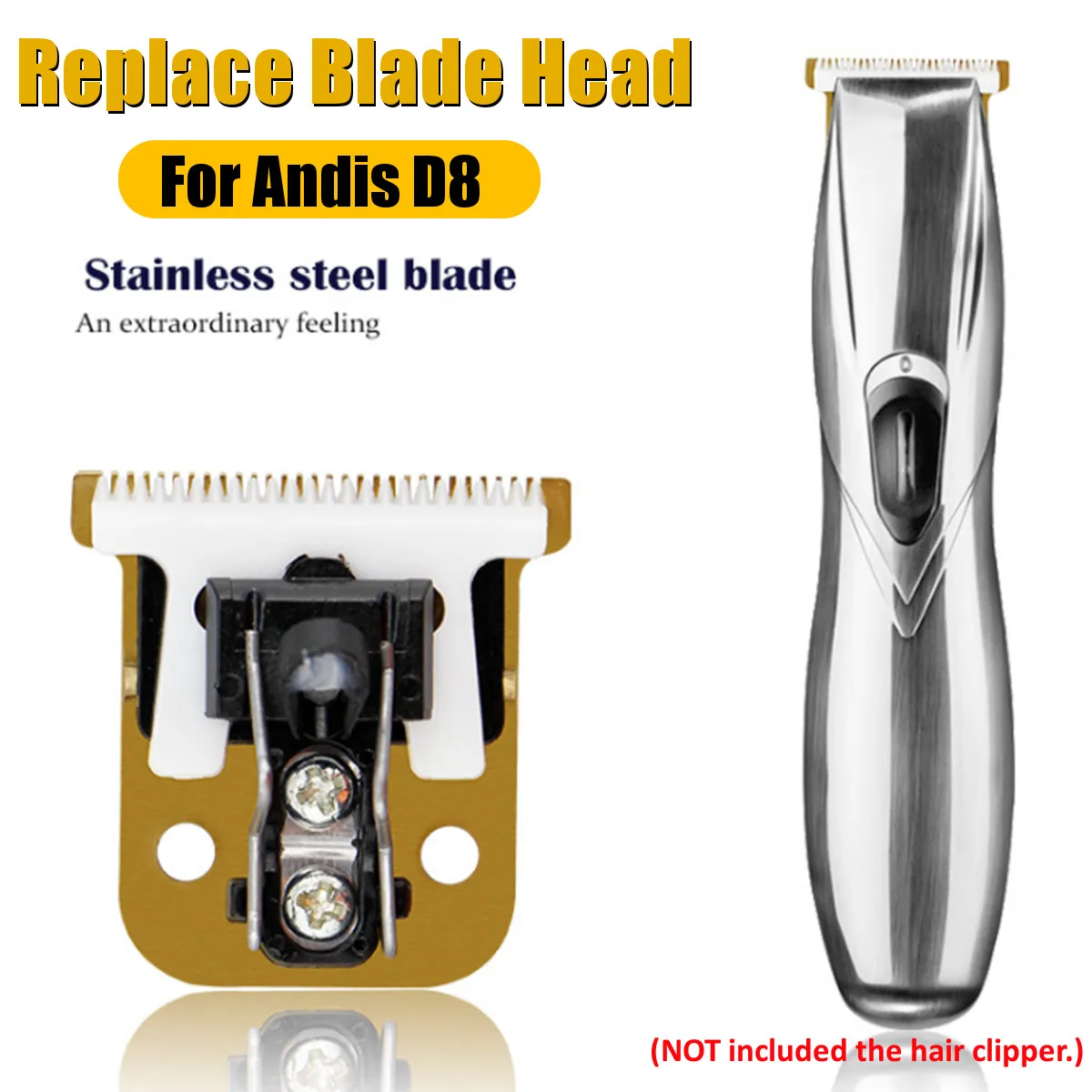 Replace Blade Cutter Head For Andis D8 Hair Clipper Trimmer Hair Cutting Razor Haircut Machine Salon accessories set metal tool