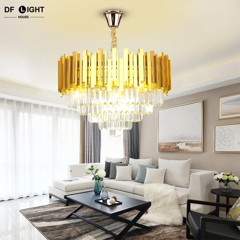 

Modern crystal chandelier living room ceiling chandelier bedroom pendant lights dining room crystal lamp kitchen LED chandelier