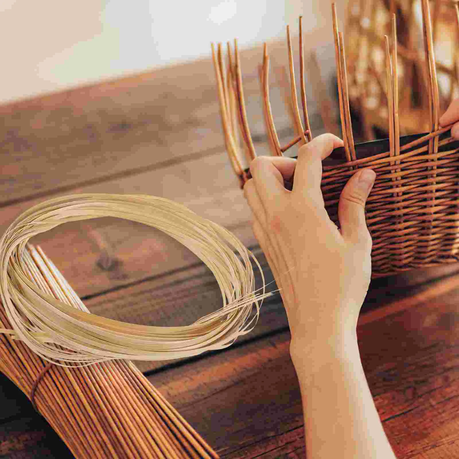 21 Meters Handmade Materials Dorinta Decorate Baskets DIY Bamboo Strips Decorative Reeds Flat Coil Natural Cane