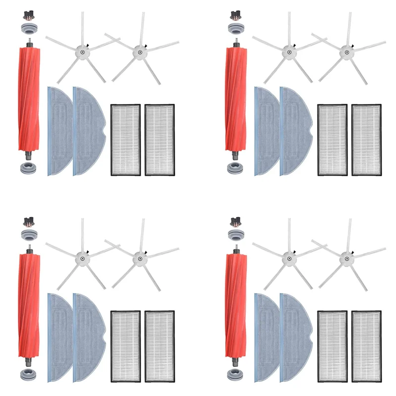 A44T 2 مجموعة اكسسوارات عدة ل Roborock S7 S7 زائد T7S T7S زائد جهاز آلي لتنظيف الأتربة مع الجانب الرئيسي فرشاة ممسحة منصات مرشحات