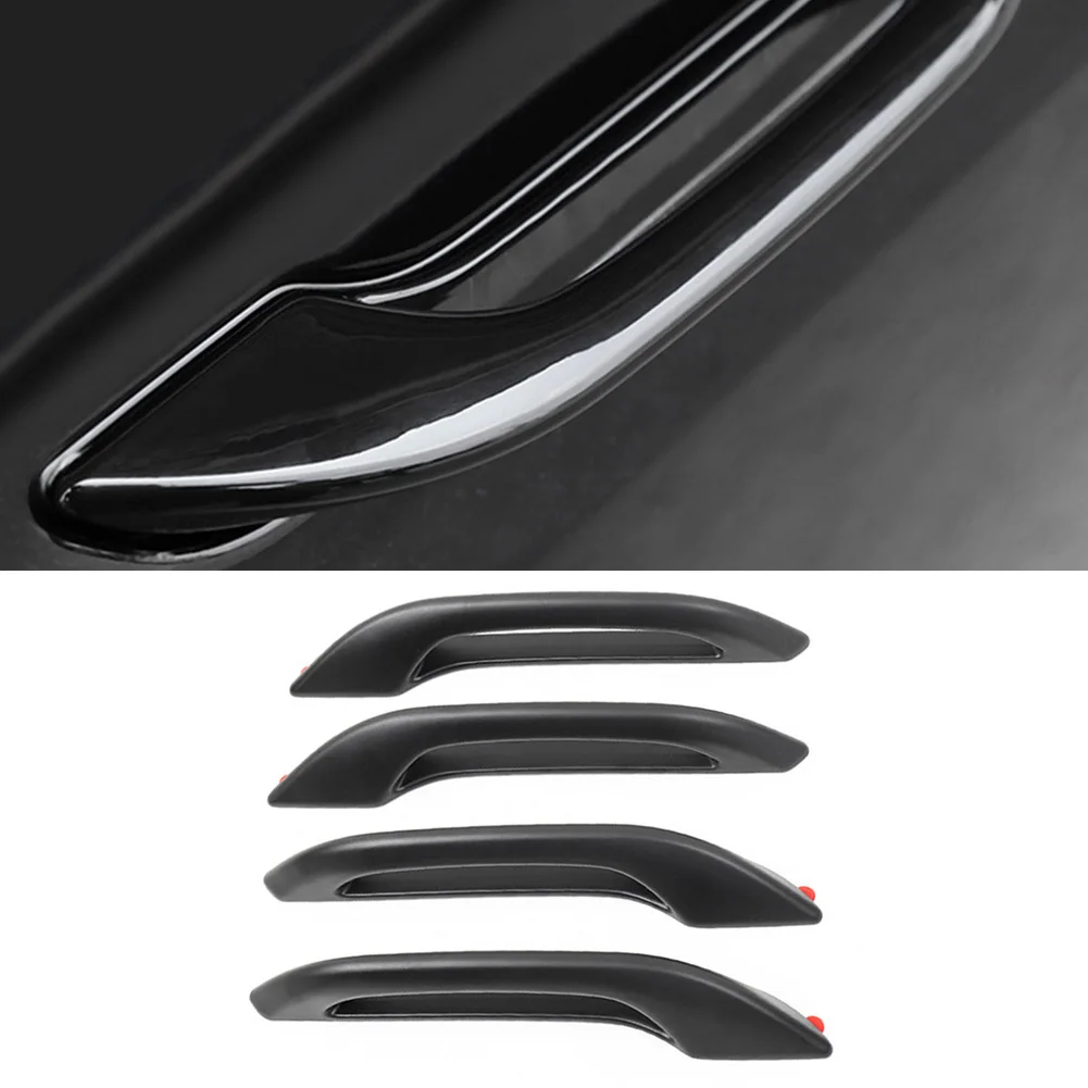 Seamless Integration Custom Made Matte Black Trim Covers for Your For Tesla\\\\\\\'s Outside Door Handles (Models 3/Y)