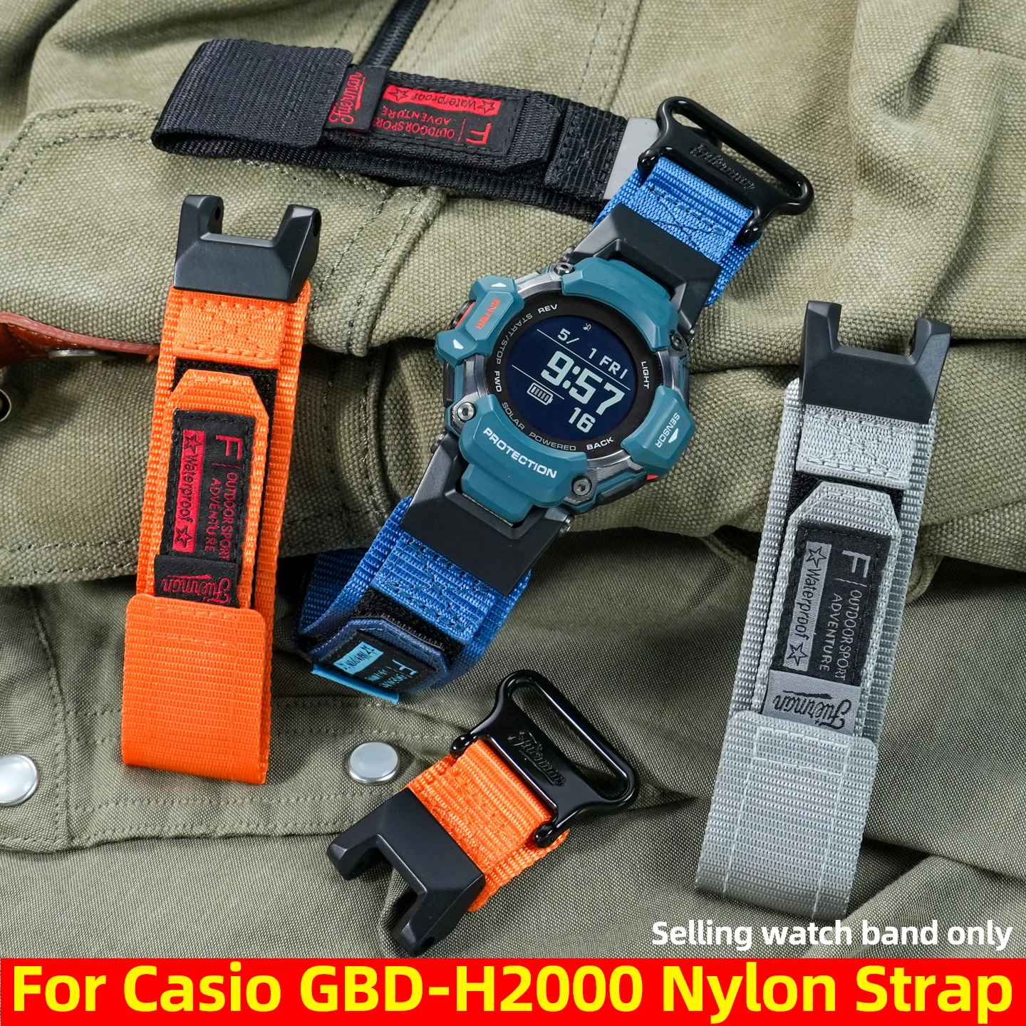 

Для Casio G-SHOCK 3515 GBD-H2000-1A/1B/2/1A9, ремешок для умных часов, модифицированный нейлоновый холст, ремешок для часов, мужской спортивный браслет, аксессуары
