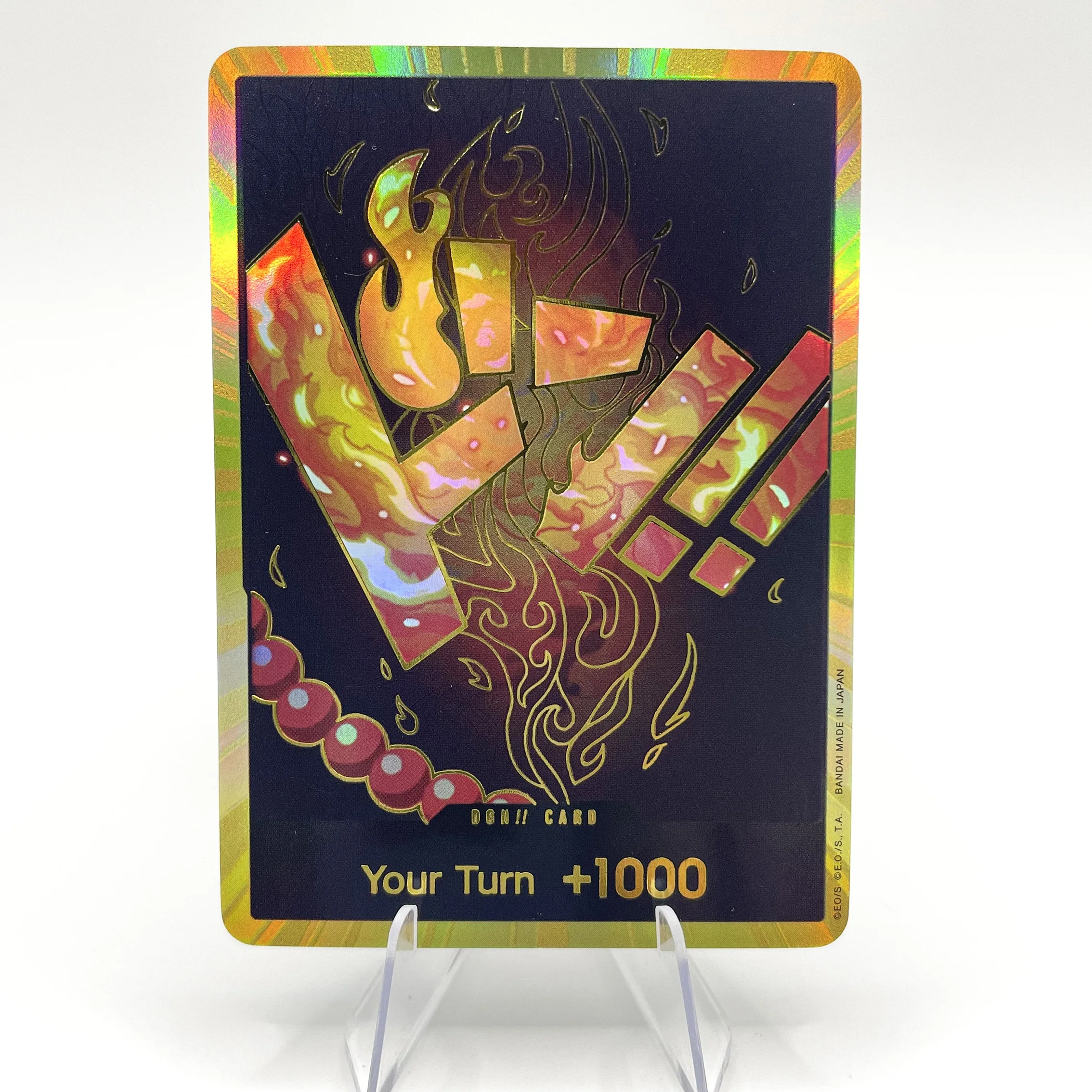 10 قطع قطعة واحدة أفضل إطار ذهبي دون!! بطاقات ACE/ENEL/WHITEBEARD/KAIDO OPCG Game Collection Proxy Card النسخة الإنجليزية