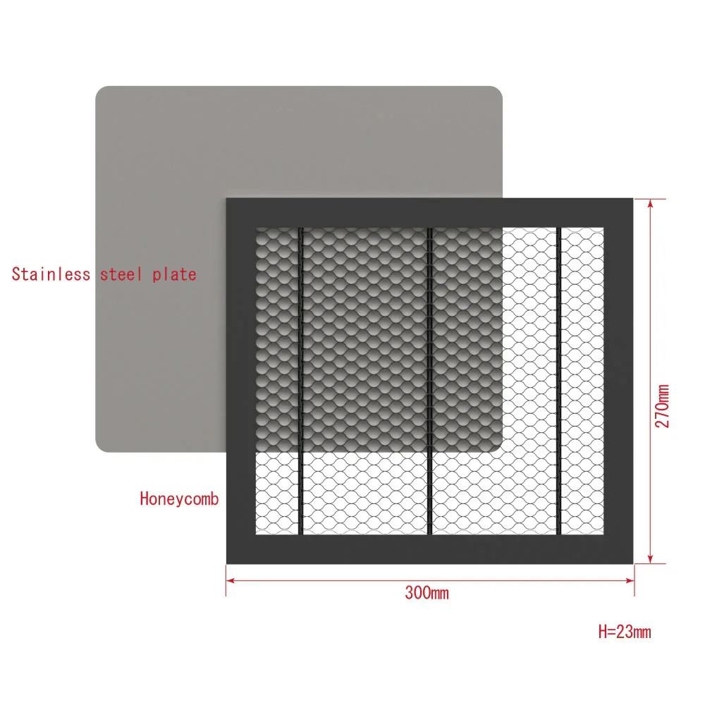Pannelli a nido d'ape NEJE 300x270mm - Letto laser - Tavolo da lavoro a nido d'ape laser per incisore laser NEJE 5 / Plus