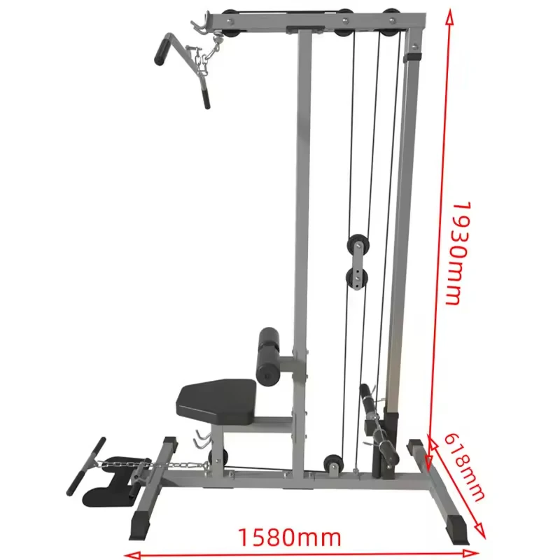 Fitness Exercise Body Workout Strength Training Lat Pulldown Machine Price With Seat Low Row Lat Pulldown Machine