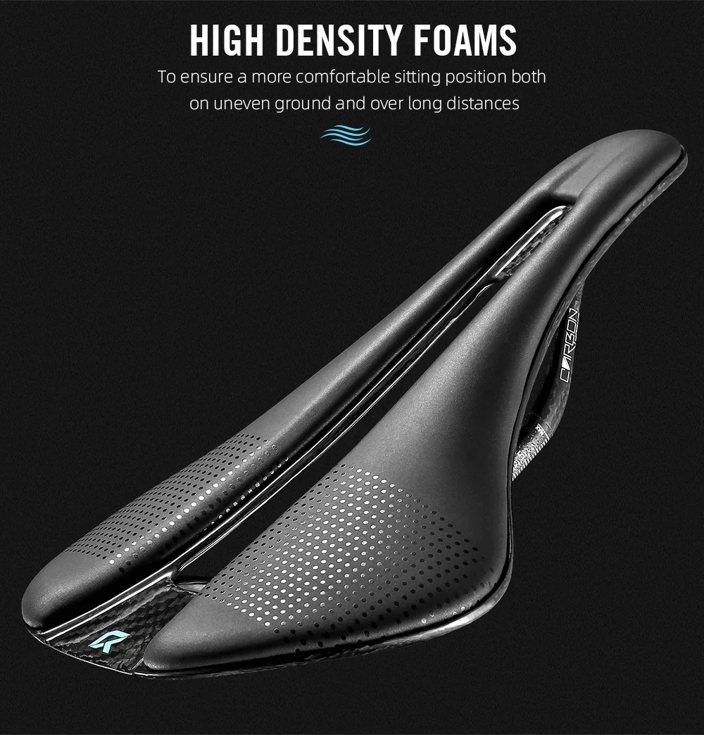 RYET Vollcarbon 3D-Gedruckter Fahrradsattel Breit 120g 155/152mm 7*9 Fahrradsitz EVA Sattel Triathlon Rennrad MTB Radsitz – Detail 16
