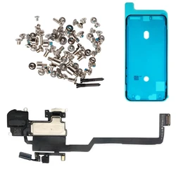 Ear Speaker With Flex Cable Replacement For iPhone X XR XS 11 12 Mini Pro Max And All Screws + Screen Waterproof Adhesive Tape