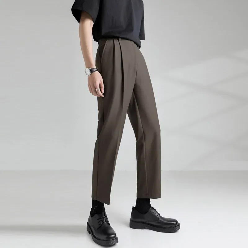 

Korean-style Trendy and Fashionable Semi-mature Casual Pants for Men, High-quality Casual Business Straight-leg Trousers M-3XL