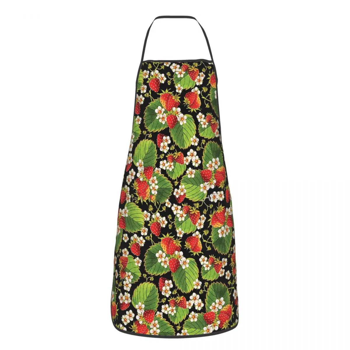 Strawberry Fields Apron Chef Cooking Baking Tablier Sleeveless Bib Kitchen Cleaning Aprons for Women Men Painting