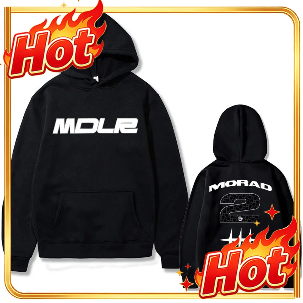 Rapper Morad MDLR Print Hoodie Spring Autumn Men Women Hip Hop Fashion Trend Sweatshirt Men's Vintage Oversized Hooded Pullover