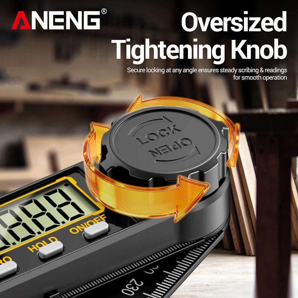 ANENG Hochpräzisions-360 ° Digitaler LCD-Winkelmesser, Winkelfinder, Holzbearbeitungswerkzeuge für Rauminspektion und -messung – Detail 19