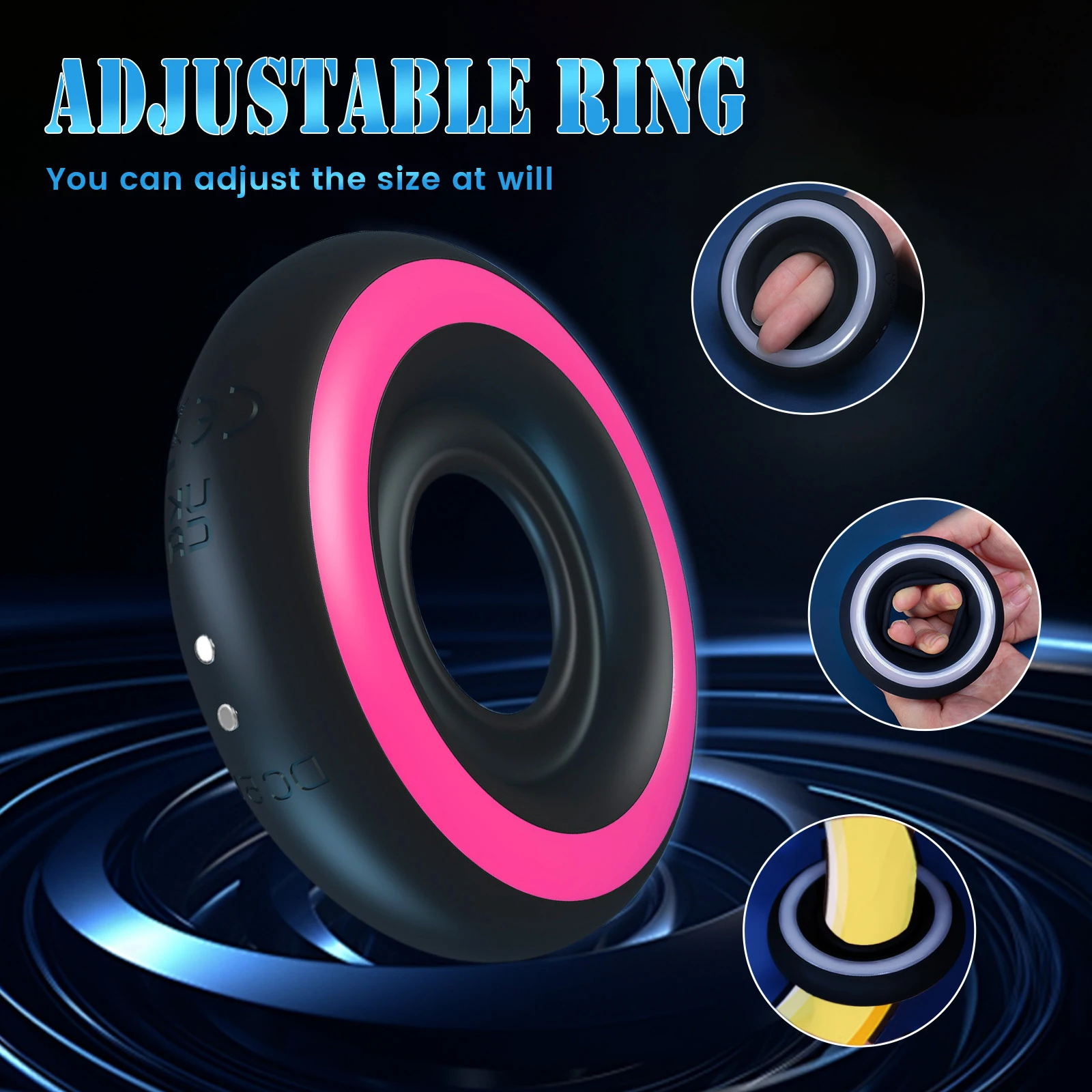 خاتم القضيب خاتم القضيب الانتصاب تعزيز تهتز حلقة القضيب العفة قفص محفز تأخير القذف الجنس لعب الكبار للرجال